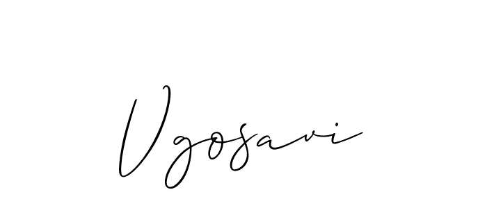 Design your own signature with our free online signature maker. With this signature software, you can create a handwritten (Allison_Script) signature for name Vgosavi. Vgosavi signature style 2 images and pictures png