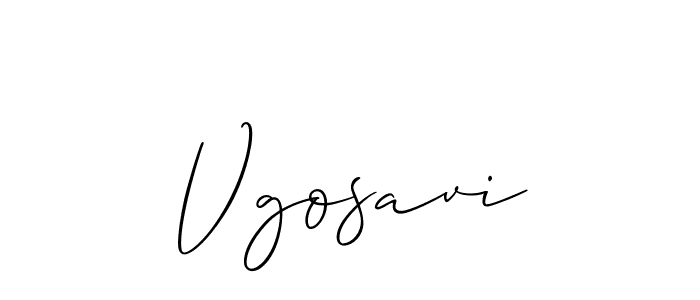 Design your own signature with our free online signature maker. With this signature software, you can create a handwritten (Allison_Script) signature for name Vgosavi. Vgosavi signature style 2 images and pictures png