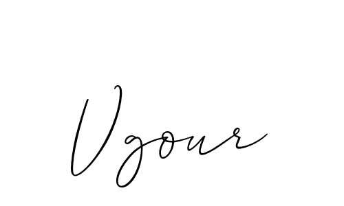 How to make Vgour name signature. Use Allison_Script style for creating short signs online. This is the latest handwritten sign. Vgour signature style 2 images and pictures png
