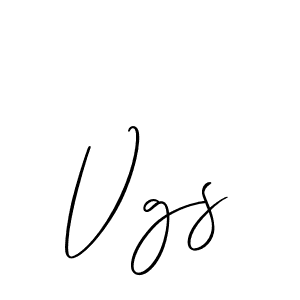 Design your own signature with our free online signature maker. With this signature software, you can create a handwritten (Allison_Script) signature for name Vgs. Vgs signature style 2 images and pictures png