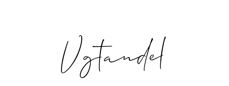 The best way (Allison_Script) to make a short signature is to pick only two or three words in your name. The name Vgtandel include a total of six letters. For converting this name. Vgtandel signature style 2 images and pictures png