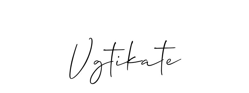 Also we have Vgtikate name is the best signature style. Create professional handwritten signature collection using Allison_Script autograph style. Vgtikate signature style 2 images and pictures png