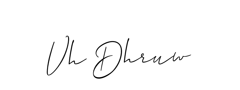 Create a beautiful signature design for name Vh Dhruw. With this signature (Allison_Script) fonts, you can make a handwritten signature for free. Vh Dhruw signature style 2 images and pictures png