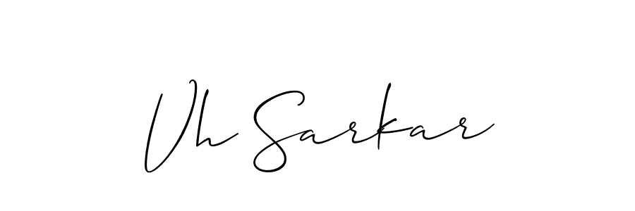 if you are searching for the best signature style for your name Vh Sarkar. so please give up your signature search. here we have designed multiple signature styles  using Allison_Script. Vh Sarkar signature style 2 images and pictures png