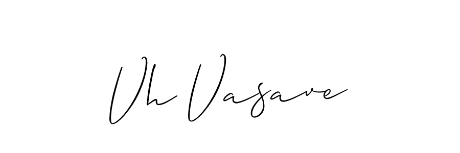 Allison_Script is a professional signature style that is perfect for those who want to add a touch of class to their signature. It is also a great choice for those who want to make their signature more unique. Get Vh Vasave name to fancy signature for free. Vh Vasave signature style 2 images and pictures png