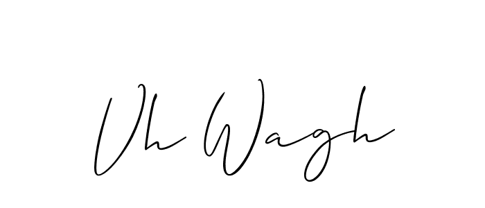 Best and Professional Signature Style for Vh Wagh. Allison_Script Best Signature Style Collection. Vh Wagh signature style 2 images and pictures png