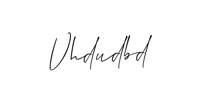 Design your own signature with our free online signature maker. With this signature software, you can create a handwritten (Allison_Script) signature for name Vhdudbd. Vhdudbd signature style 2 images and pictures png
