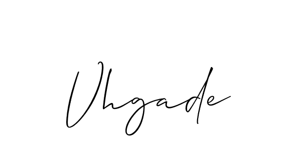 Design your own signature with our free online signature maker. With this signature software, you can create a handwritten (Allison_Script) signature for name Vhgade. Vhgade signature style 2 images and pictures png