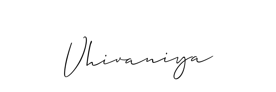 Also You can easily find your signature by using the search form. We will create Vhivaniya name handwritten signature images for you free of cost using Allison_Script sign style. Vhivaniya signature style 2 images and pictures png