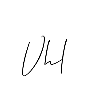 You should practise on your own different ways (Allison_Script) to write your name (Vhl) in signature. don't let someone else do it for you. Vhl signature style 2 images and pictures png