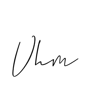 How to make Vhm signature? Allison_Script is a professional autograph style. Create handwritten signature for Vhm name. Vhm signature style 2 images and pictures png