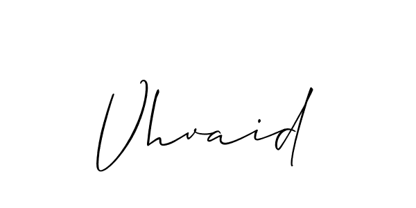 It looks lik you need a new signature style for name Vhvaid. Design unique handwritten (Allison_Script) signature with our free signature maker in just a few clicks. Vhvaid signature style 2 images and pictures png