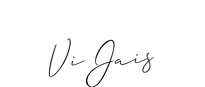 It looks lik you need a new signature style for name Vi Jais. Design unique handwritten (Allison_Script) signature with our free signature maker in just a few clicks. Vi Jais signature style 2 images and pictures png