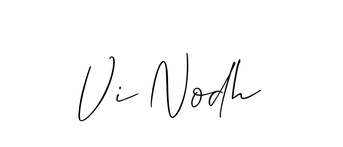 Also You can easily find your signature by using the search form. We will create Vi Nodh name handwritten signature images for you free of cost using Allison_Script sign style. Vi Nodh signature style 2 images and pictures png