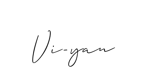 Design your own signature with our free online signature maker. With this signature software, you can create a handwritten (Allison_Script) signature for name Vi-yan. Vi-yan signature style 2 images and pictures png
