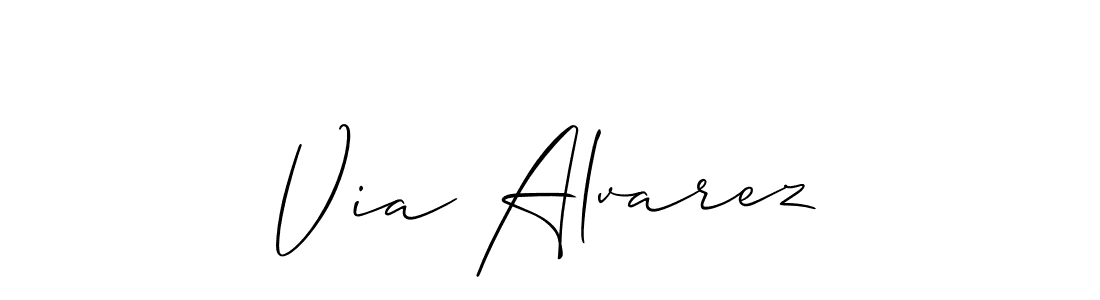 Via Alvarez stylish signature style. Best Handwritten Sign (Allison_Script) for my name. Handwritten Signature Collection Ideas for my name Via Alvarez. Via Alvarez signature style 2 images and pictures png