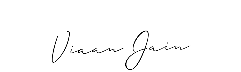 Allison_Script is a professional signature style that is perfect for those who want to add a touch of class to their signature. It is also a great choice for those who want to make their signature more unique. Get Viaan Jain name to fancy signature for free. Viaan Jain signature style 2 images and pictures png