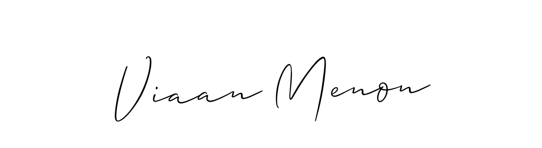 How to Draw Viaan Menon signature style? Allison_Script is a latest design signature styles for name Viaan Menon. Viaan Menon signature style 2 images and pictures png