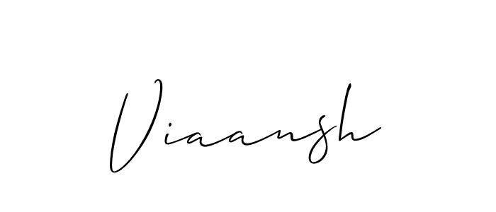 It looks lik you need a new signature style for name Viaansh. Design unique handwritten (Allison_Script) signature with our free signature maker in just a few clicks. Viaansh signature style 2 images and pictures png