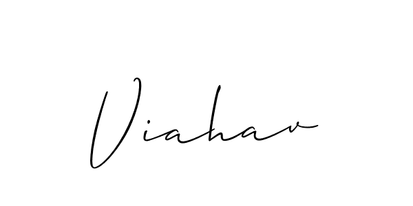 Similarly Allison_Script is the best handwritten signature design. Signature creator online .You can use it as an online autograph creator for name Viahav. Viahav signature style 2 images and pictures png