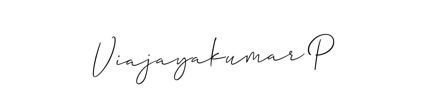Make a short Viajayakumar P signature style. Manage your documents anywhere anytime using Allison_Script. Create and add eSignatures, submit forms, share and send files easily. Viajayakumar P signature style 2 images and pictures png