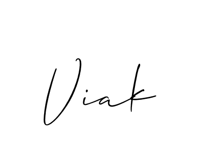 Create a beautiful signature design for name Viak. With this signature (Allison_Script) fonts, you can make a handwritten signature for free. Viak signature style 2 images and pictures png
