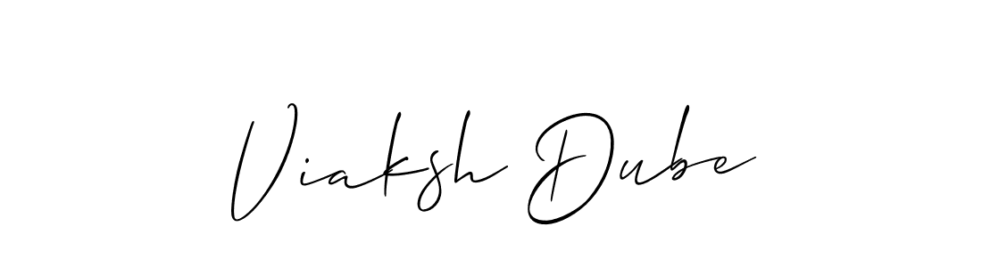 How to Draw Viaksh Dube signature style? Allison_Script is a latest design signature styles for name Viaksh Dube. Viaksh Dube signature style 2 images and pictures png