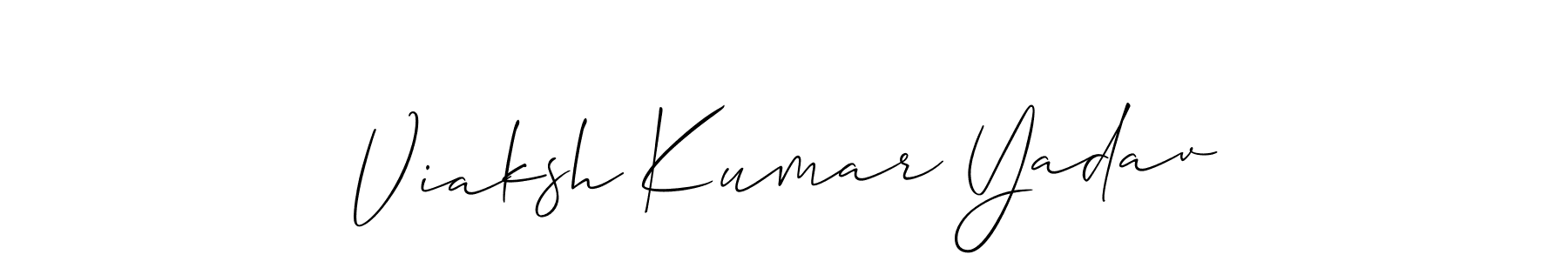This is the best signature style for the Viaksh Kumar Yadav name. Also you like these signature font (Allison_Script). Mix name signature. Viaksh Kumar Yadav signature style 2 images and pictures png