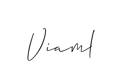 Also we have Viaml name is the best signature style. Create professional handwritten signature collection using Allison_Script autograph style. Viaml signature style 2 images and pictures png