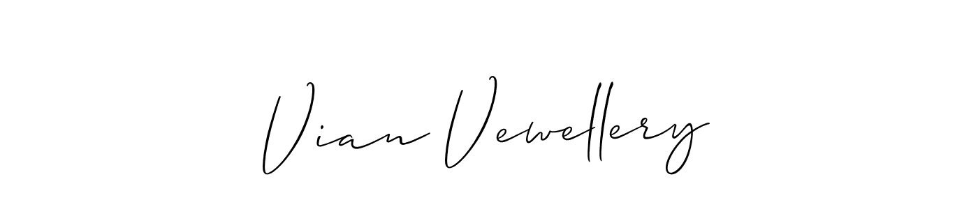 You should practise on your own different ways (Allison_Script) to write your name (Vian Vewellery) in signature. don't let someone else do it for you. Vian Vewellery signature style 2 images and pictures png