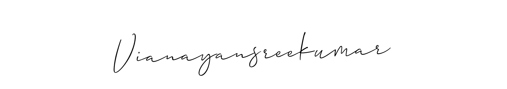 You can use this online signature creator to create a handwritten signature for the name Vianayansreekumar. This is the best online autograph maker. Vianayansreekumar signature style 2 images and pictures png