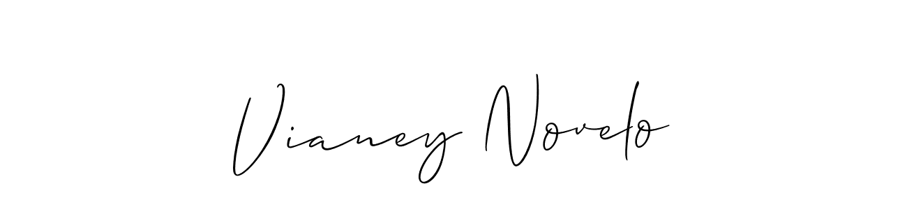 It looks lik you need a new signature style for name Vianey Novelo. Design unique handwritten (Allison_Script) signature with our free signature maker in just a few clicks. Vianey Novelo signature style 2 images and pictures png