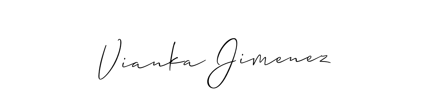 See photos of Vianka Jimenez official signature by Spectra . Check more albums & portfolios. Read reviews & check more about Allison_Script font. Vianka Jimenez signature style 2 images and pictures png