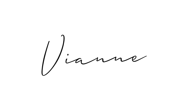 Best and Professional Signature Style for Vianne. Allison_Script Best Signature Style Collection. Vianne signature style 2 images and pictures png