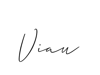 How to make Viau signature? Allison_Script is a professional autograph style. Create handwritten signature for Viau name. Viau signature style 2 images and pictures png