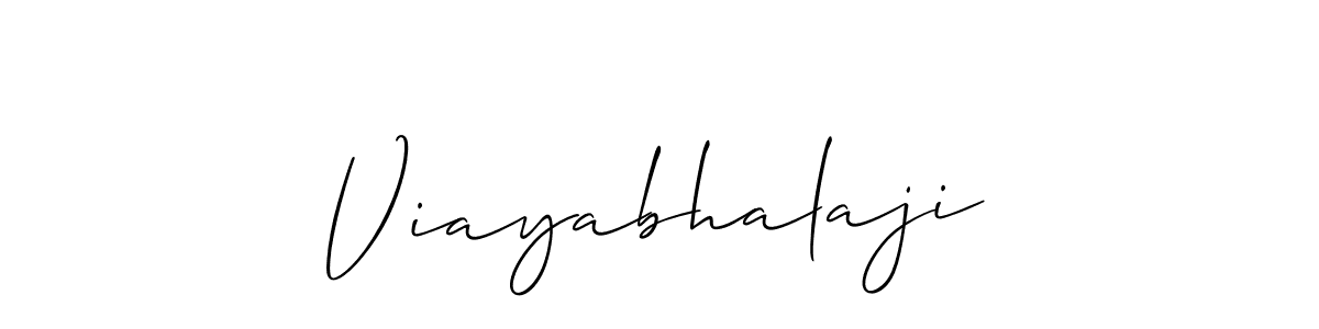 if you are searching for the best signature style for your name Viayabhalaji. so please give up your signature search. here we have designed multiple signature styles  using Allison_Script. Viayabhalaji signature style 2 images and pictures png