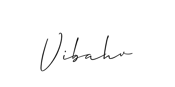 How to make Vibahv name signature. Use Allison_Script style for creating short signs online. This is the latest handwritten sign. Vibahv signature style 2 images and pictures png