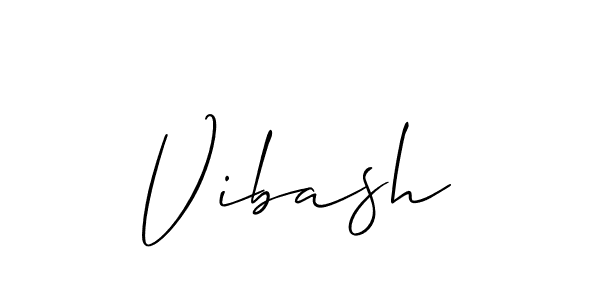 How to Draw Vibash signature style? Allison_Script is a latest design signature styles for name Vibash. Vibash signature style 2 images and pictures png