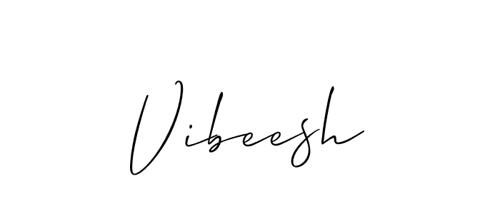 Use a signature maker to create a handwritten signature online. With this signature software, you can design (Allison_Script) your own signature for name Vibeesh. Vibeesh signature style 2 images and pictures png