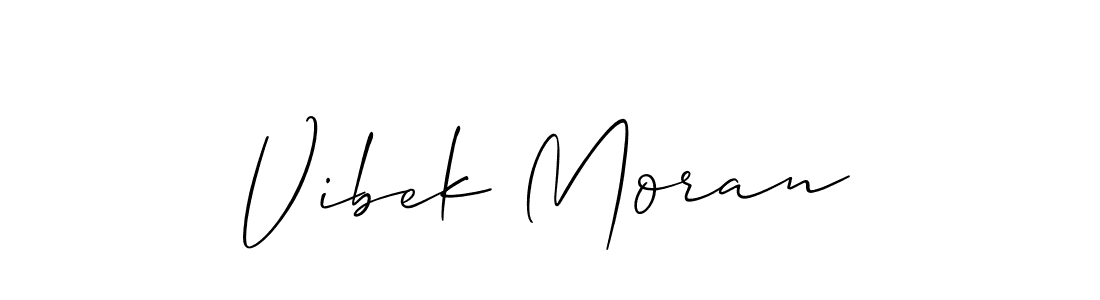 It looks lik you need a new signature style for name Vibek Moran. Design unique handwritten (Allison_Script) signature with our free signature maker in just a few clicks. Vibek Moran signature style 2 images and pictures png