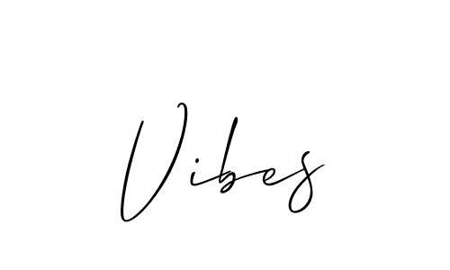 Use a signature maker to create a handwritten signature online. With this signature software, you can design (Allison_Script) your own signature for name Vibes. Vibes signature style 2 images and pictures png
