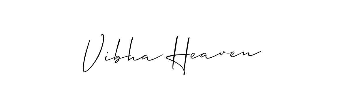 How to Draw Vibha Heaven signature style? Allison_Script is a latest design signature styles for name Vibha Heaven. Vibha Heaven signature style 2 images and pictures png