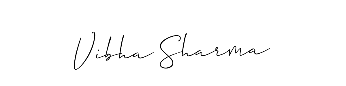 Best and Professional Signature Style for Vibha Sharma. Allison_Script Best Signature Style Collection. Vibha Sharma signature style 2 images and pictures png