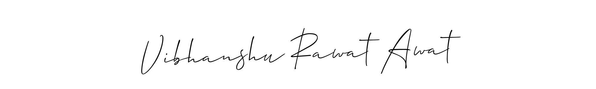 if you are searching for the best signature style for your name Vibhanshu Rawat Awat. so please give up your signature search. here we have designed multiple signature styles  using Allison_Script. Vibhanshu Rawat Awat signature style 2 images and pictures png