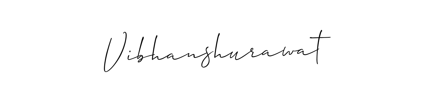 Vibhanshurawat stylish signature style. Best Handwritten Sign (Allison_Script) for my name. Handwritten Signature Collection Ideas for my name Vibhanshurawat. Vibhanshurawat signature style 2 images and pictures png