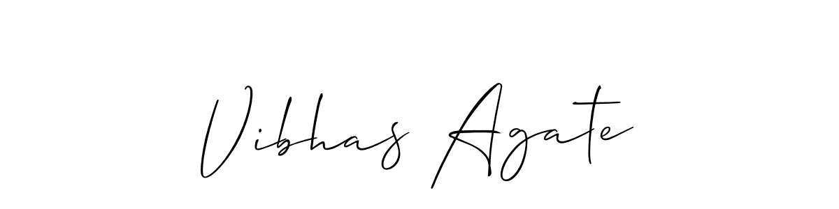 Use a signature maker to create a handwritten signature online. With this signature software, you can design (Allison_Script) your own signature for name Vibhas Agate. Vibhas Agate signature style 2 images and pictures png