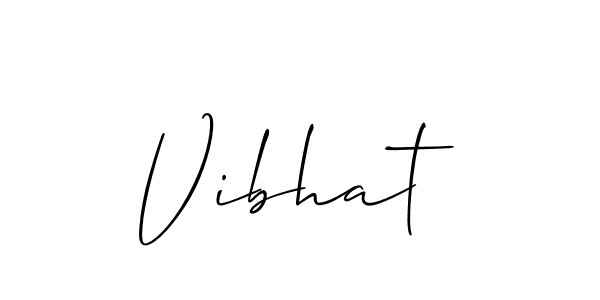 How to make Vibhat name signature. Use Allison_Script style for creating short signs online. This is the latest handwritten sign. Vibhat signature style 2 images and pictures png