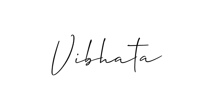 Make a beautiful signature design for name Vibhata. With this signature (Allison_Script) style, you can create a handwritten signature for free. Vibhata signature style 2 images and pictures png