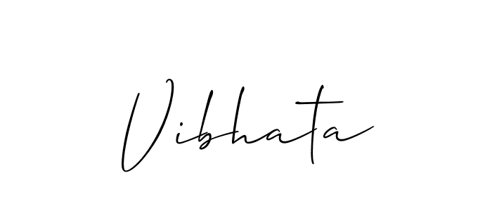 Also we have Vibhata name is the best signature style. Create professional handwritten signature collection using Allison_Script autograph style. Vibhata signature style 2 images and pictures png