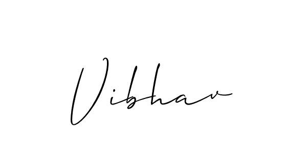 It looks lik you need a new signature style for name Vibhav. Design unique handwritten (Allison_Script) signature with our free signature maker in just a few clicks. Vibhav signature style 2 images and pictures png